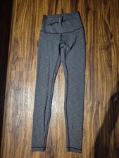 Lululemon Wonder Under Heathered Gray/Black 29" Leggings Women's Size 6