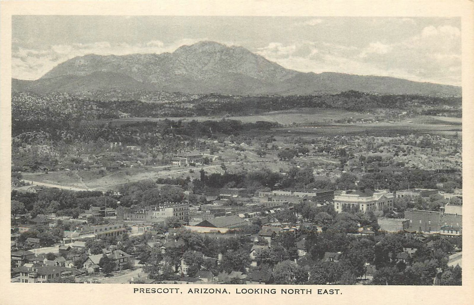 1920s Prescott Arizona Looking North East Albertype Postcard 25-8445