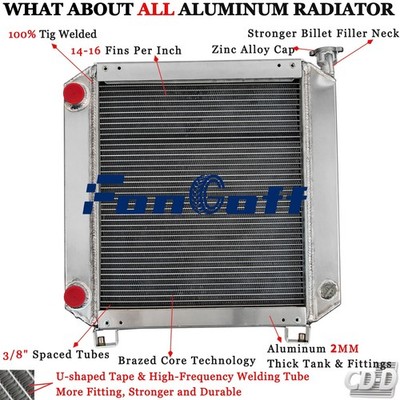 Fit New Holland TC35 TC35D TC40 Case IH D35 D40 3Row Radiator 86401465 86402724.