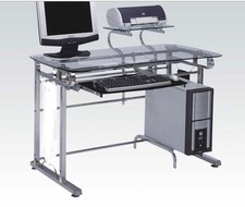 Glass & Chrome Computer Table / Desk