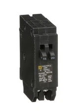 Square D HOMT1520 Tandem Single Pole  Circuit Breaker 15A 20A 120/240V