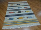 MODERND  ANATOLIA FLATWAVE KILIM GEOMATRIC FISH DESIGND 4x6 TURKISH RUG — photo 6