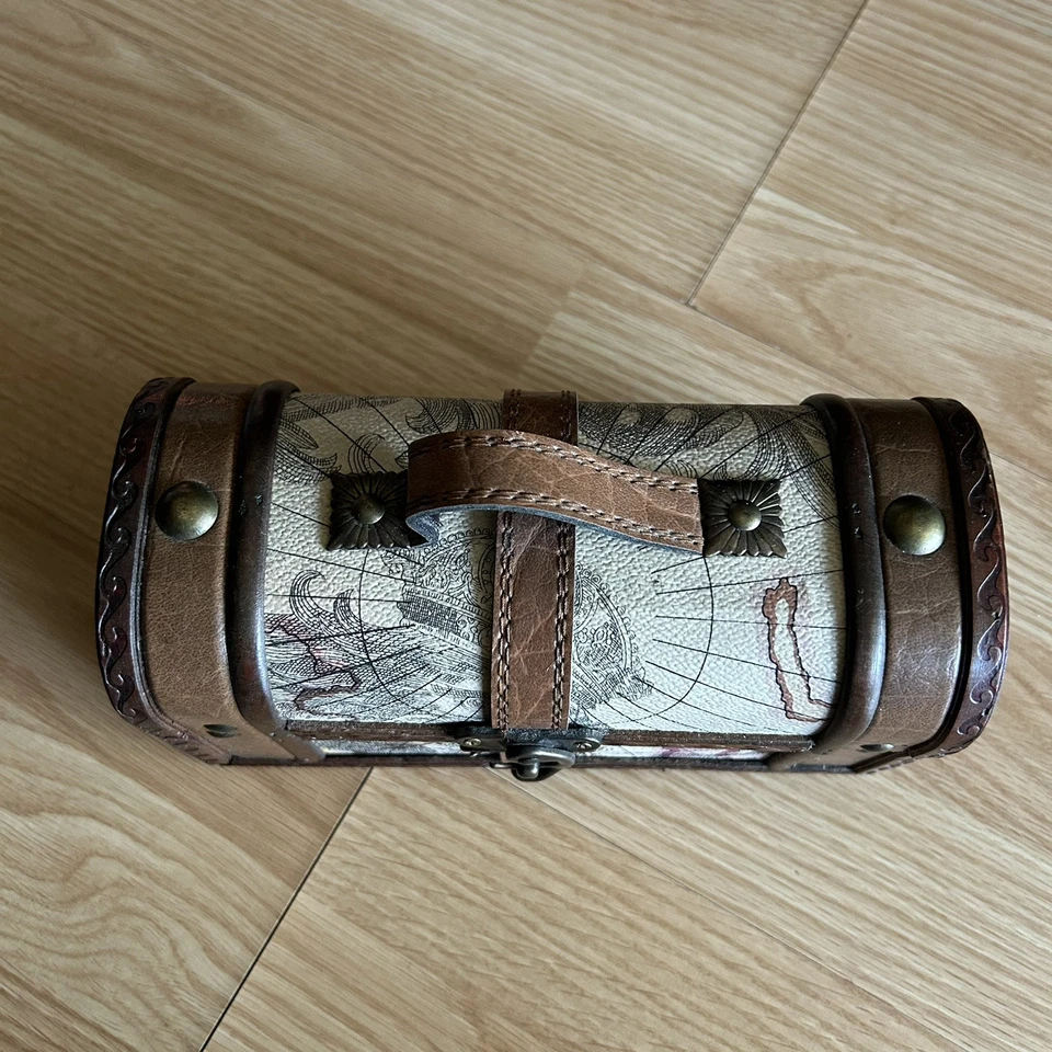 NUEVA Caja Cerradura Giratoria Acento Madera Decorativa Foto 2 de 4