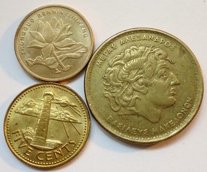 FOREIGN WORLD COINS LOT OF 3, SEE PICS, *FREE SHIPPING*   (# 05)