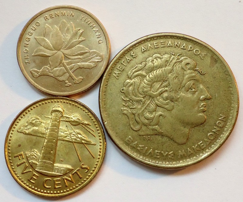 FOREIGN WORLD COINS LOT OF 3, SEE PICS, *FREE SHIPPING*   (# 05)