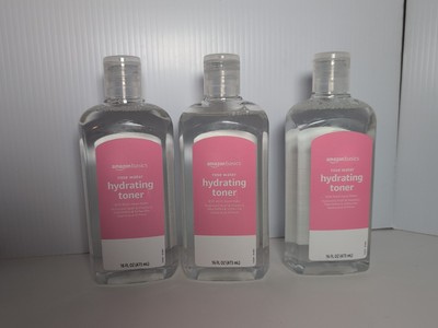 Lot of 3 Amazon Basics Rose Water Hydrating Toner, Each 16 Oz 