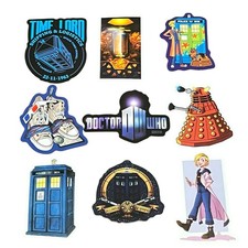 Doctor Who Themed Lot of 9 Assorted Sticker Decals TV Show Water Bottle Laptop E