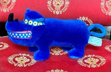 Super RARE House of Blues Blue Rhino Rhinoceros Monster plush Stuffed Animal 11”