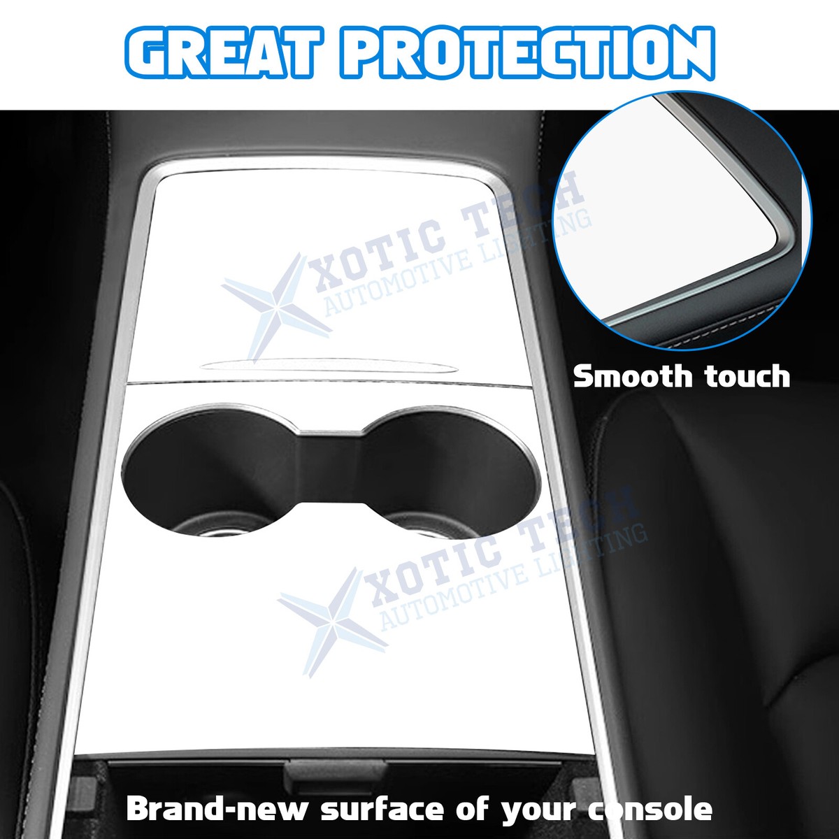 Weiß, Schwarz Abs Car Center Console Wrap, Dekorative Aufkleber FüR Die Mittelkonsole Mit Kartenloch, ZubehöR FüR Das Innendekorationsset, FüR Tesla Model 3 2017-2020