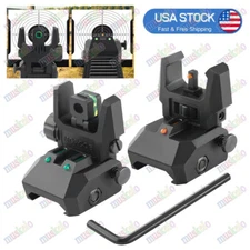 Foldable Flip up Sight Front and Rear Sights For 20-22mm Rails Rifle Mount Rail
