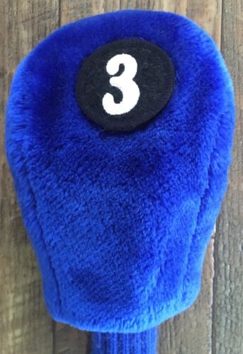 Calza in pelliccia di peluche blu #3 copricapo golf (numero rimovibile) - Foto 3 di 3