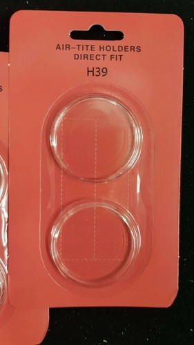 10 AirTite H39 Direct Fit Coin Capsules 39mm For 1oz. Silver Round Medallion NEW - 第 5/6 張圖片