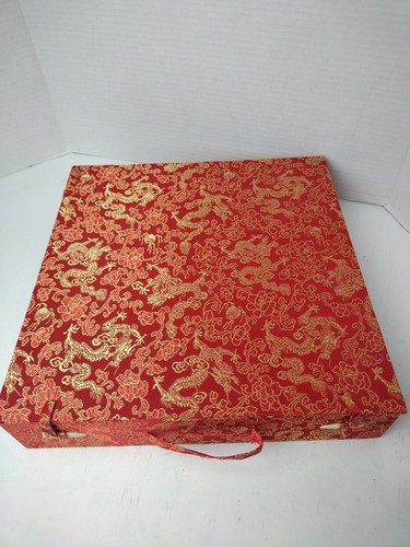 Vintage Chinese Modern Panda Double Sided Embroidered Decor W/Original Box - Picture 2 of 13