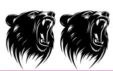 Angry Bear Vinyl Decal Car Truck Window Laptop Tablet Notebook Tumbler Mug