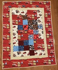 Hand Made Cars Baby Quilt - Crib Size - 100 Cotton - New