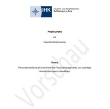Projektarbeit geprüfter Betriebswirt IHK *92...