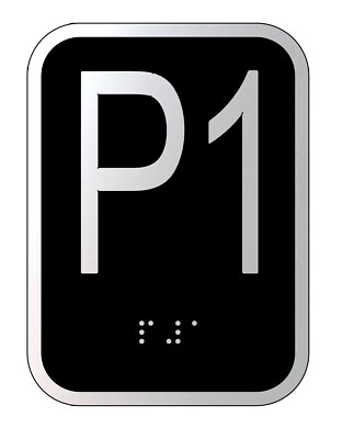 Elevator floor number P1 sign - Elevator Jamb Plate P1( 3x4, cast-REF24-1027