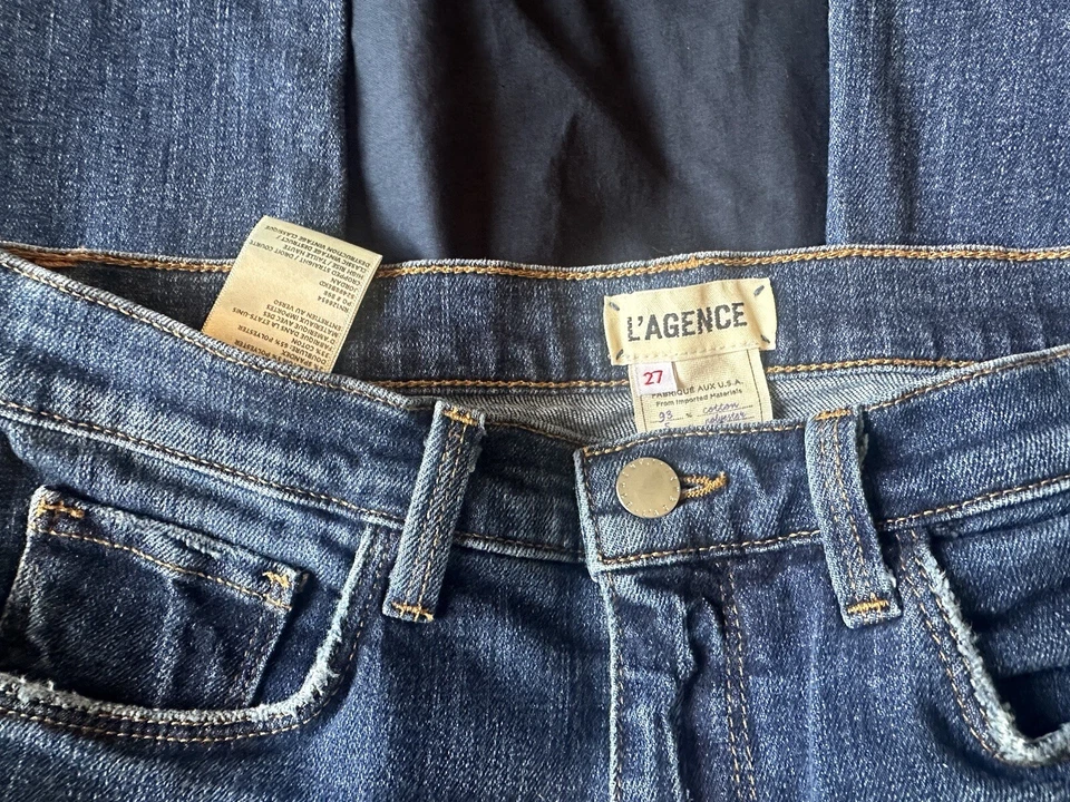 L’AGENCE Jordan High Rise Cropped Straight Jeans Size 29 - Image 2 of 4