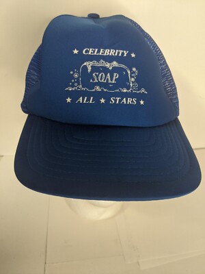 Celebrity SOAP All Stars hat snapback trucker cap foam mesh side back blue funny