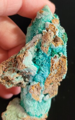 Bladed Chrysokoll Psuedomorph mit Malachit 43g