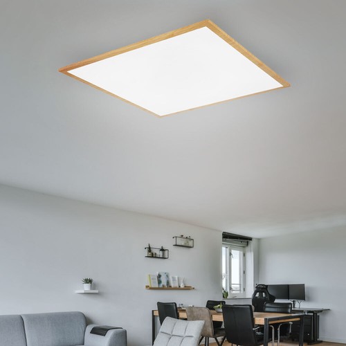 Pannello LED Da Soffitto In Legno Ottica ALU Lampada Illuminazione Camera Ospiti - Foto 3 di 12