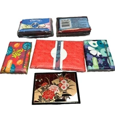 9 Single Packs Kleenex Tissues w/ Vintage  Travel Mirror Case From Japan FS