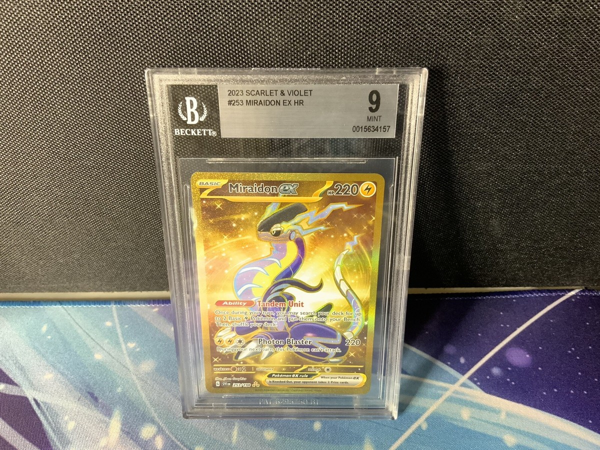 Miraidon Ex Pokemon Tcg Scarlet And Violet Gold Hyper Rare 253/198 BGS 9 Miraidon Ex Pokemon Tcg Scarlet And Violet Gold Hyper Rare 253/198 BGS 9