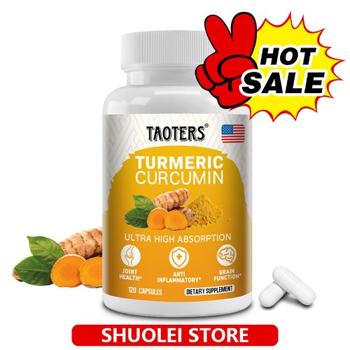 120PCS Turmeric Curcumin with Black Pepper BioPerine AntiAging General