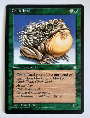  CHUB TOAD  ICE AGE 1995 EISZEIT  NM  GREEN  MAGIC THE GATHERING  MTG