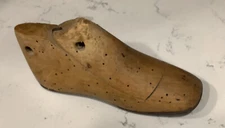 Antique Primative Child Infant 5” Wooden Shoe Mold Form