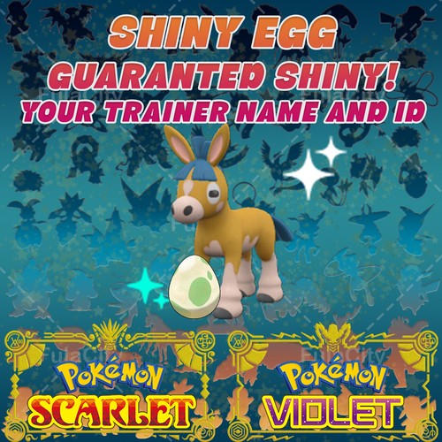 MUDBRAY POKEMON SCARLET VIOLET ✨ SHINY EGG 6 IV ✨ CUSTOM AVAILABLE ✨