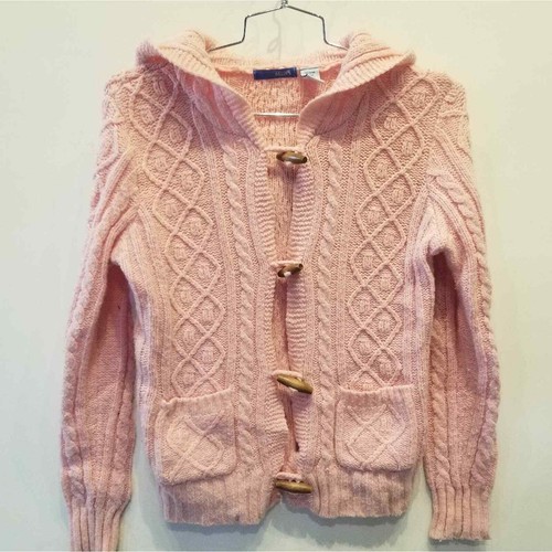 Delia's Pink Cardigan Sweater Buttons 