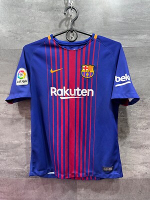 Barcelona #10 Messi Home football Shirt 2017 2018 Nike 847387-456
