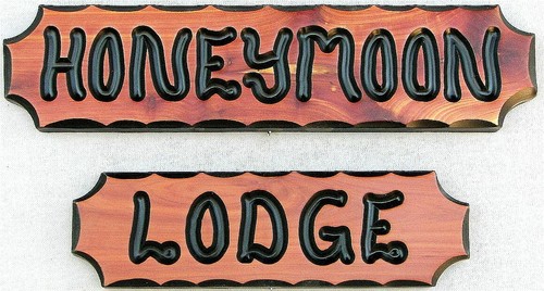 CEDARCUTTS Custom Carved Wood Sign 4" x 16" x 1" Rustic SouthWest Red Cedar - 第 12/12 張圖片