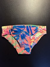 Vintage Speedo Diving Swim Brief, Mens Size 30-32 Neon Floral