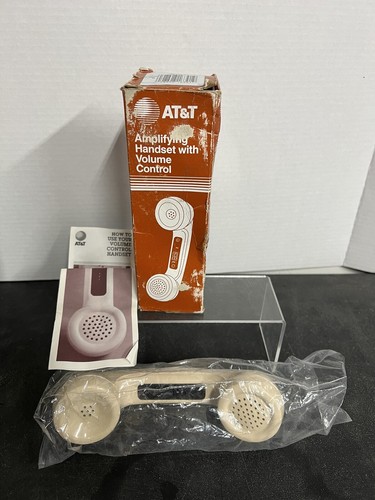 AT&T Telephone Amplifying handset w/Volume Control retro 1983 Landline Vintage