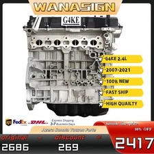 Long block Engine Assembly For 07-21 Hyundai Azera Sonata Tucson Forte G4KE 2.4L
