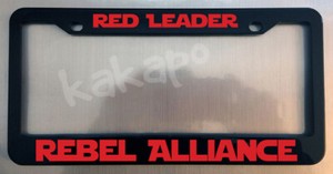 laser engraved Star Wars BLACK Stainless Steel License Plate Frame