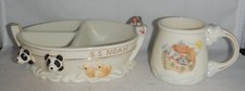 Lenox SS Noah's Ark Mug Cup and Divided Snack Bowl Set Baby Keepsake 6090419