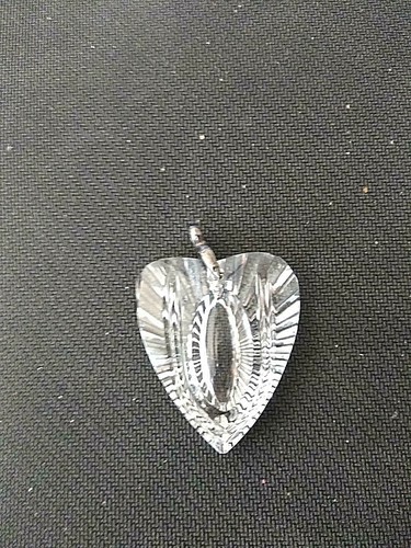 Waterford Crystal Heart Shape Pendant with Sterling Silver Necklace - Picture 2 of 2