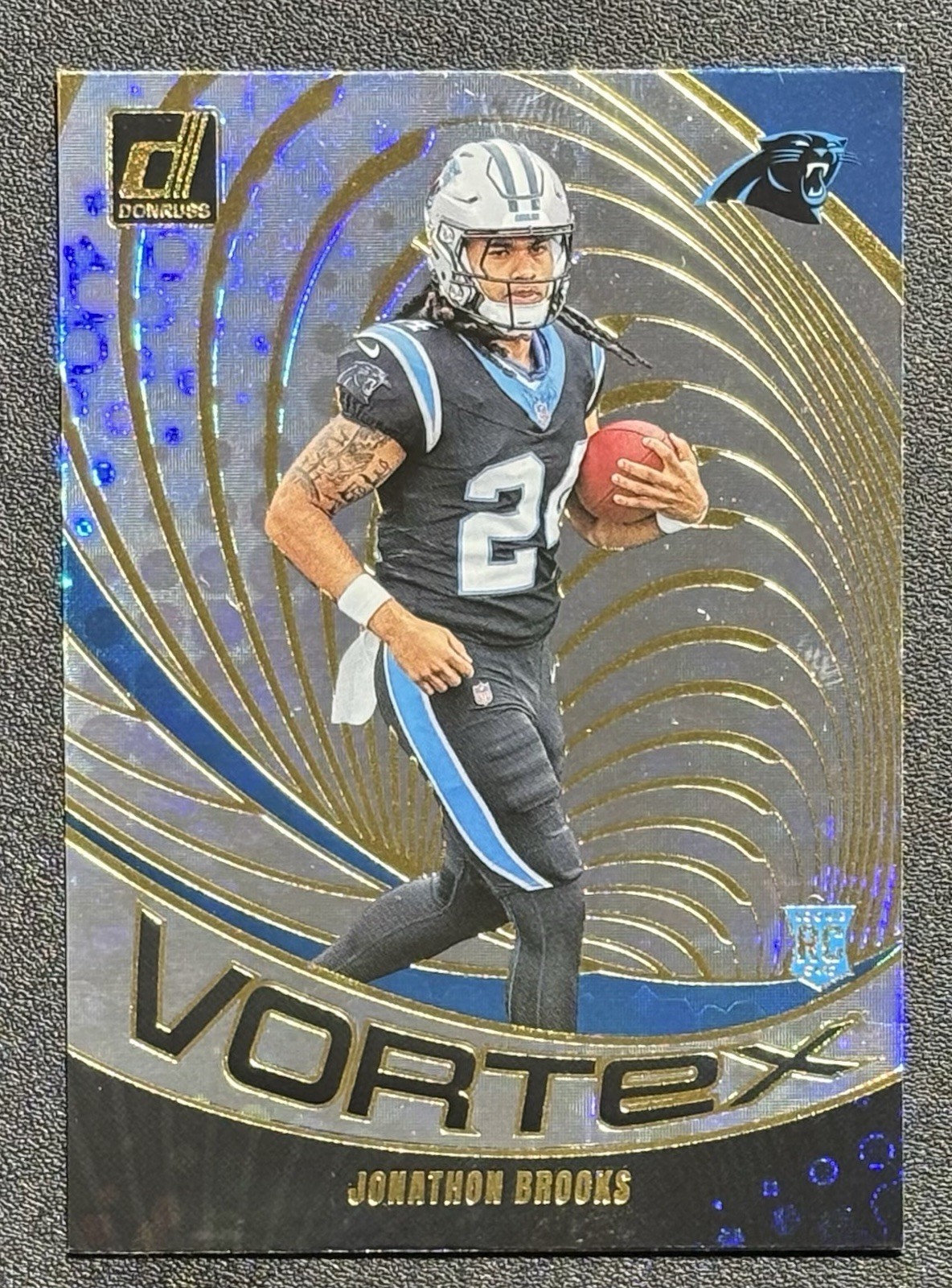 2024 Donruss Vortex Football Card #VOR-JBS Jonathon Brooks-Carolina Panthers