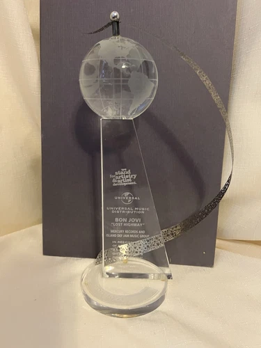 RARE! Bon Jovi 2007 Billboard Top 200 Album Award For #1 Position ‘Lost Highway’