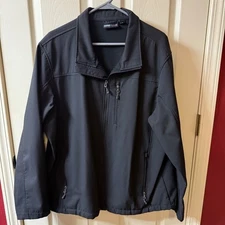 SWISS TECH Mens Black Half Zip Softshell Jacket XL 46 48 Outdoor Work