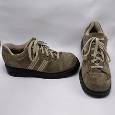 Vtg 90s Skechers Jammers Suede Chunky Platform Shoes Womens 11 Tan Brown Y2K