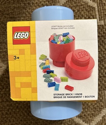 Lego Storage Brick, 1 Knob, Light Blue, New In Package