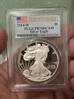 2014-W PGCS PR70DCAM American Silver Eagle First Strike 1 Oz FINE SILVER
