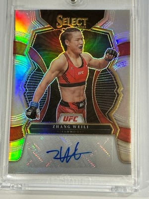 2023 Panini Select  no.SG-ZWL  Zhang Weili auto silver prizm