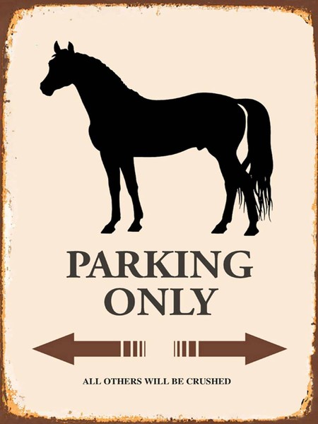Holzschild 40X30 Cm Pferd Parking Only All Others Deko Geschenk Holz Schild-image