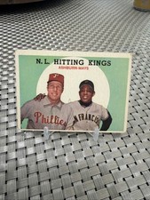1959 TOPPS #317 NL HITTING STARS VINTAGE HALL OF FAME RICHIE ASHBURN WILLIE MAYS