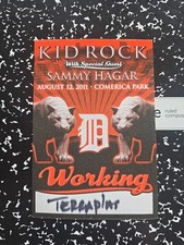 2011 Kid Rock w Sammy Hagar Backstage Pass Working Crew Satin 8/12 Comercia Park
